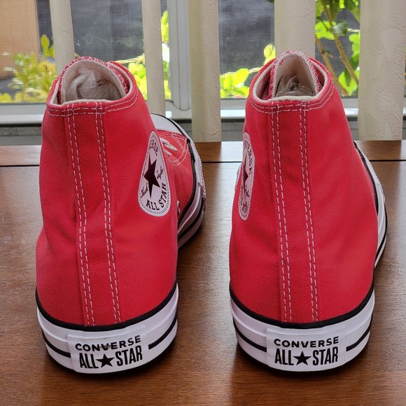 Converse Chuck Taylor All Star Seasonal Hi Canvas 168572F Carmine Pink  Size 9.5 - Picture 4 of 12